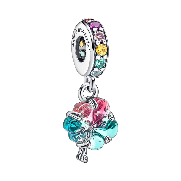 Charm Colgante Árbol de Unión Cristal de Murano