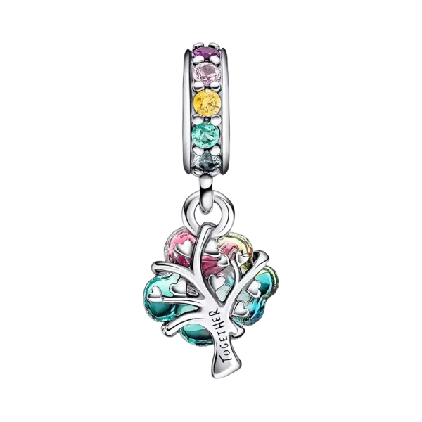 Charm Colgante Árbol de Unión Cristal de Murano