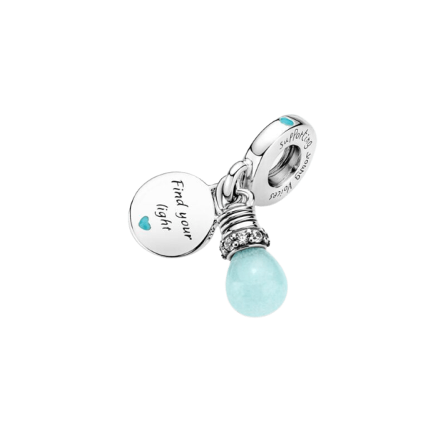 Charm Colgante Bombilla Brillante en la Oscuridad