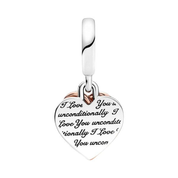 Charm Colgante Doble Corazones Infinitos Entrelazados