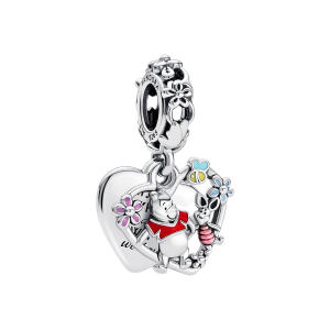 Charm Colgante Doble Winnie the Pooh y Piglet de Disney