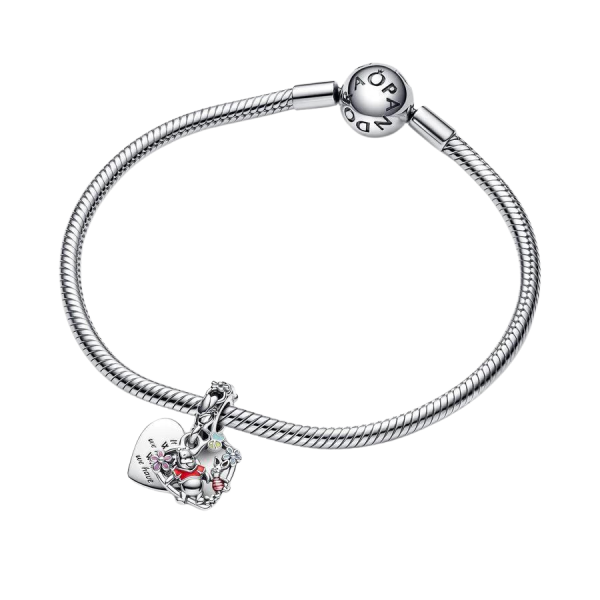 Charm Colgante Doble Winnie the Pooh y Piglet de Disney