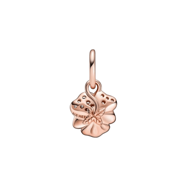 Charm Colgante Flor Pensamiento Morado