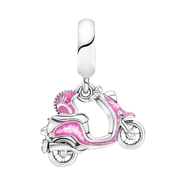 Charm Colgante Moto Scooter Rosa