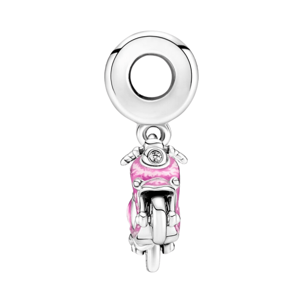 Charm Colgante Moto Scooter Rosa
