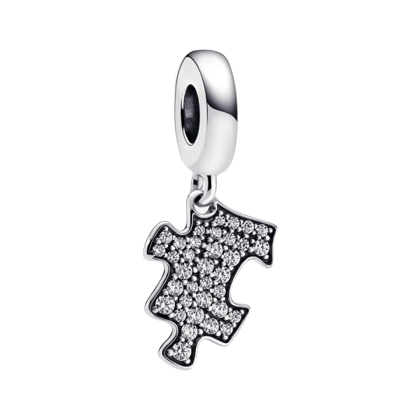 Charm Colgante Pieza de Puzzle Brillante