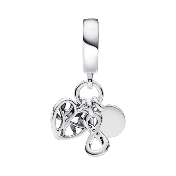 Charm Colgante Triple Infinito Familia