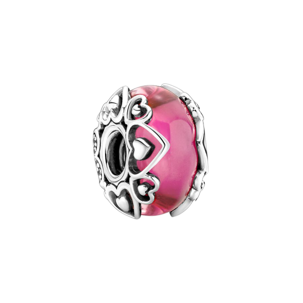 Charm Cristal de Murano Rosa Declara tu Amor