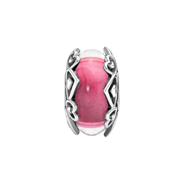 Charm Cristal de Murano Rosa Declara tu Amor