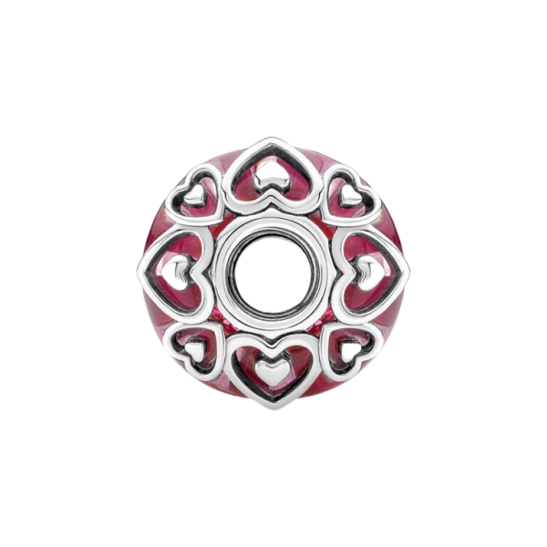 Charm Cristal de Murano Rosa Declara tu Amor