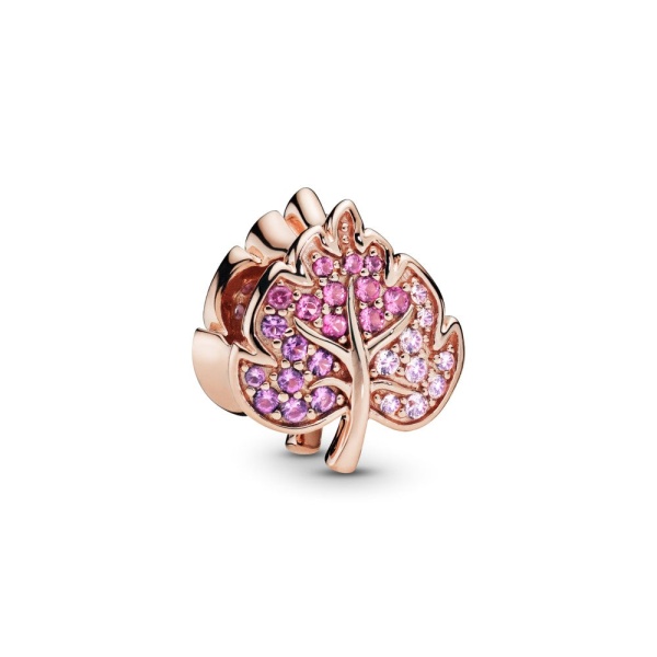 Charm Hoja con pavé deslumbrante