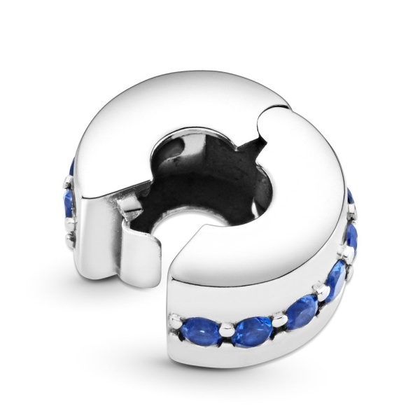 Charm de Clip Azul Brillante