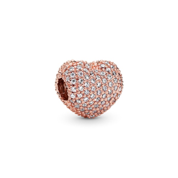 Charm de Clip Corazón de Pavé