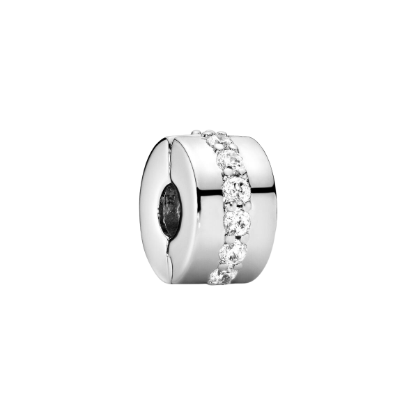 Charm de Clip Fila Brillante Transparente