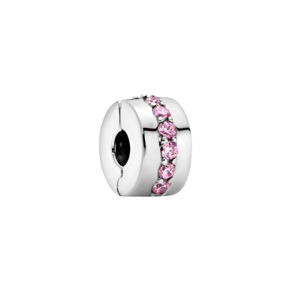 Charm de Clip Filas Brillantes Rosa