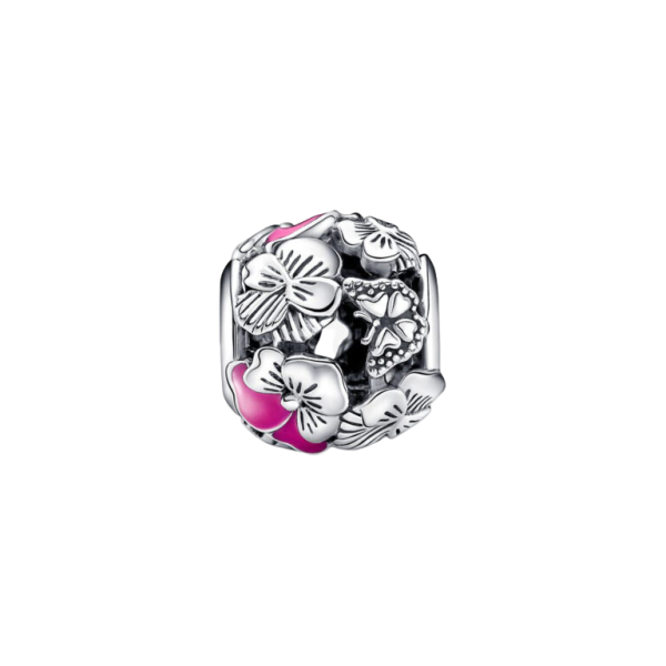Charm de la Amistad con Flores Pensamiento