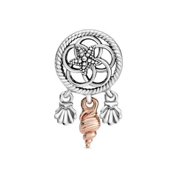 CHARM EN FILIGRANA EN PLATA ATRAPASUEÑOS CON CARACOLAS