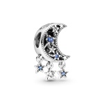 Charm en plata de ley Estrella & Luna Creciente