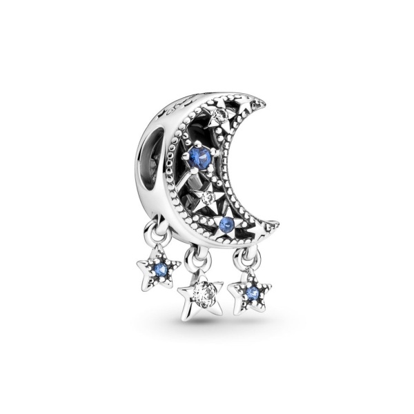 Charm en plata de ley Estrella & Luna Creciente