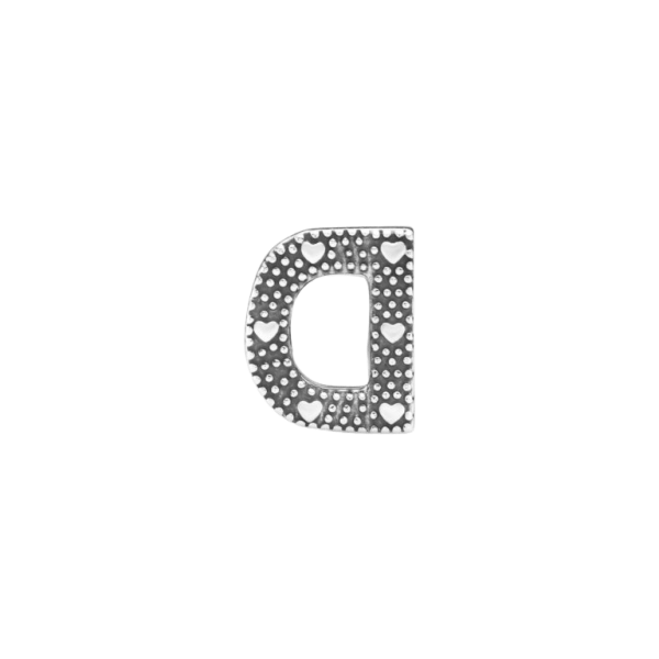 Charm en plata de ley Letra D