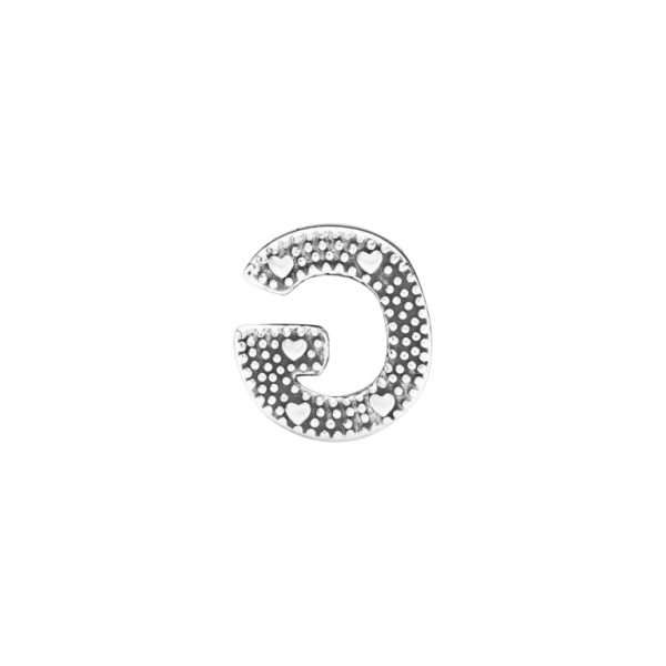 Charm en plata de ley Letra G