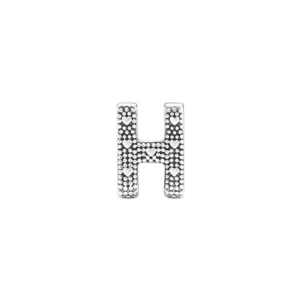 Charm en plata de ley Letra H