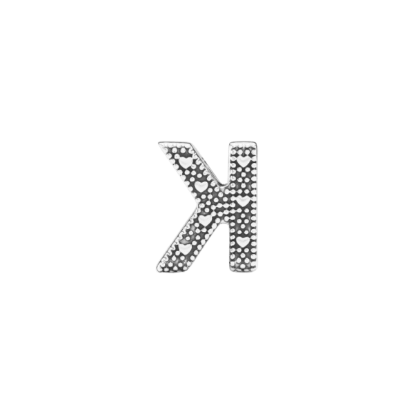 Charm en plata de ley Letra K