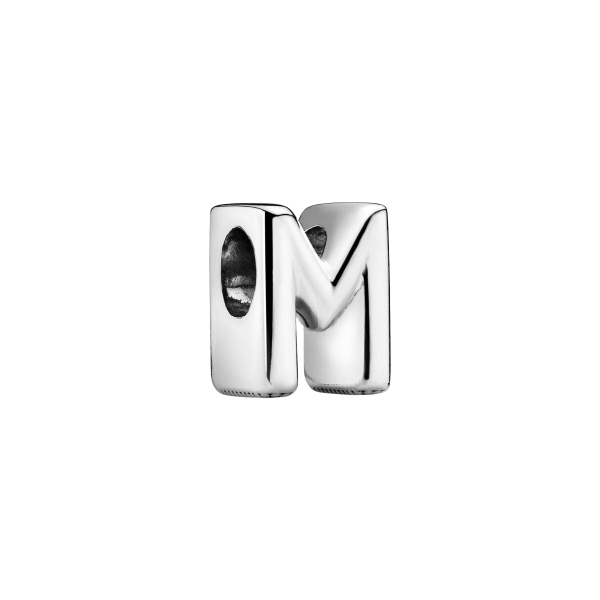 Charm en plata de ley Letra M