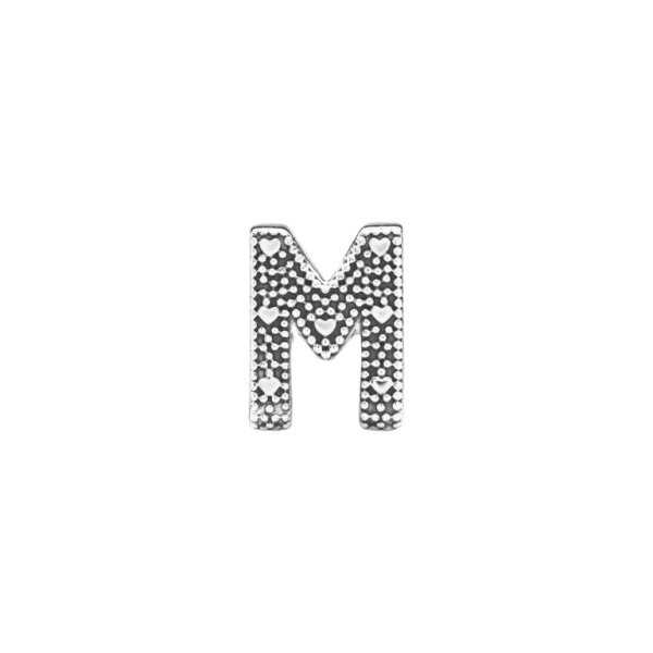 Charm en plata de ley Letra M