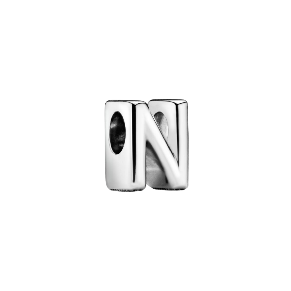 Charm en plata de ley Letra N