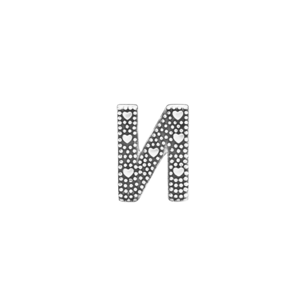 Charm en plata de ley Letra N