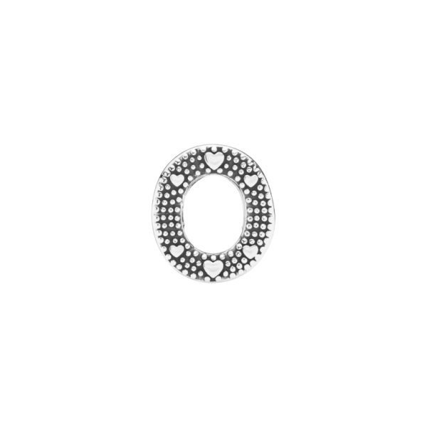 Charm en plata de ley Letra O