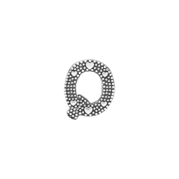 Charm en plata de ley Letra Q