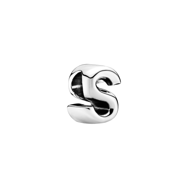 Charm en plata de ley Letra S