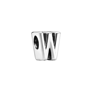 Charm en plata de ley Letra W