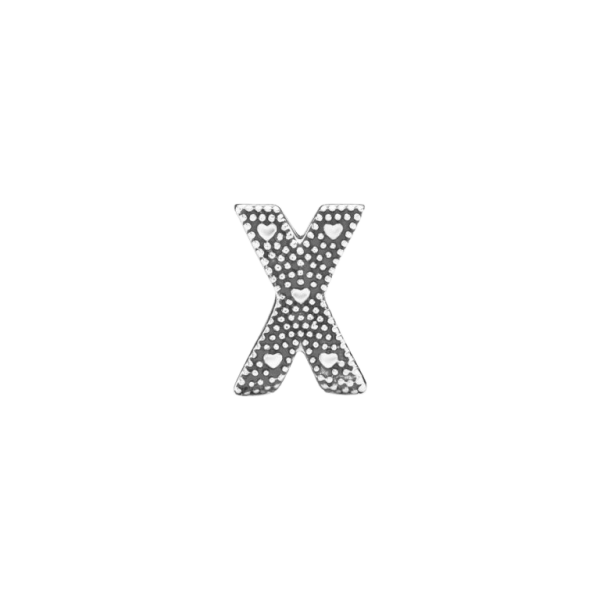 Charm en plata de ley Letra X