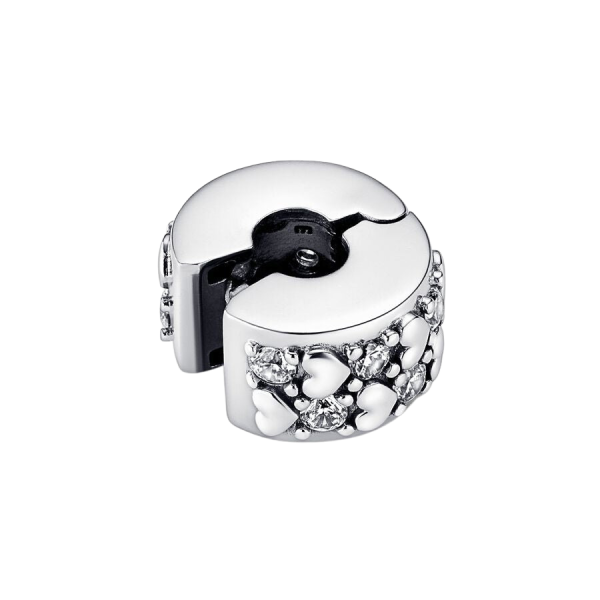 Clip Corazones Infinitos Brillantes