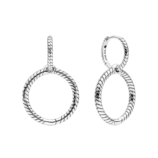 Pendientes de Aro Pandora Moments Doble para Charm