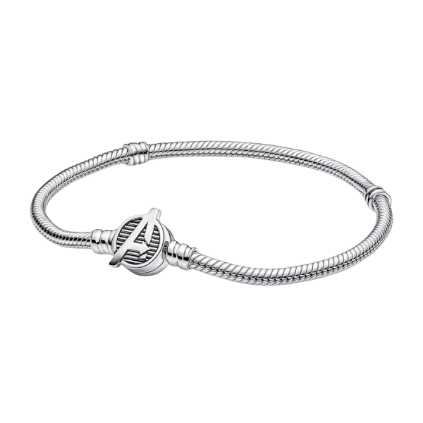 Pulsera Pandora Moments Cadena de Serpiente Cierre Logo Los Vengadores de Marvel