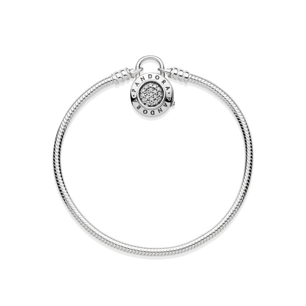 Pulsera Moments en plata de ley Candado firma PANDORA para charms