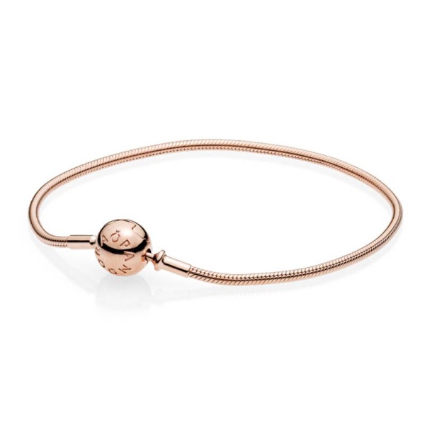 Pulsera Diseño Cadena de Serpiente de Pandora Moments en oro rosa