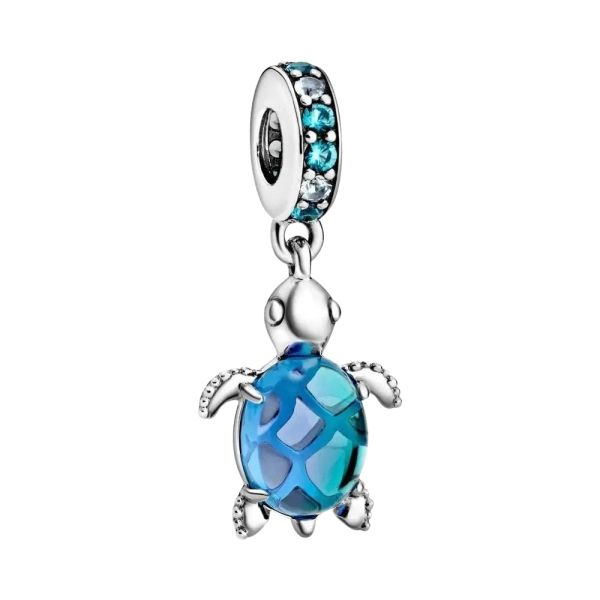 Charm Colgante Tortuga Marina en Cristal de Murano