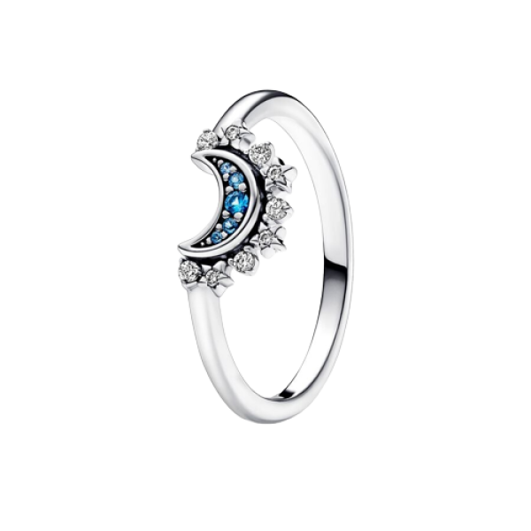 Anillo Luna Celestial Azul