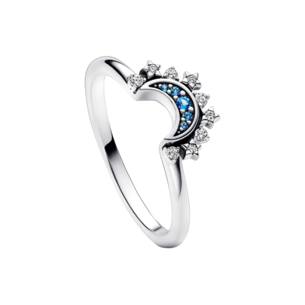 Anillo Luna Celestial Azul