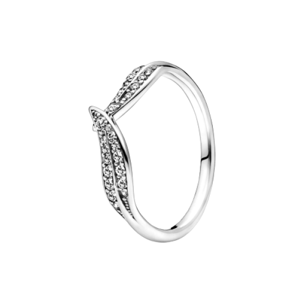 Anillo en plata de ley Hojas Brillantes