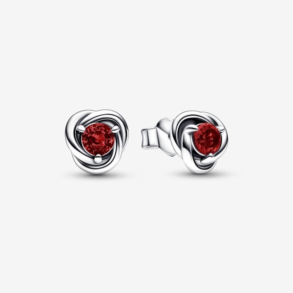 Pendientes de botón Círculo Eternity Enero
