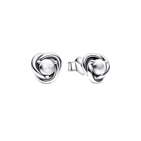 Pendientes de botón Circulo Eternity Abril