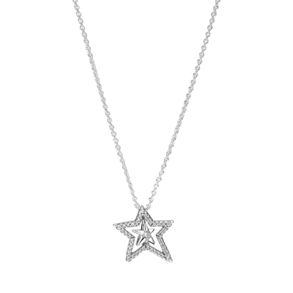 Collar Estrella Asimétrica en Pavé