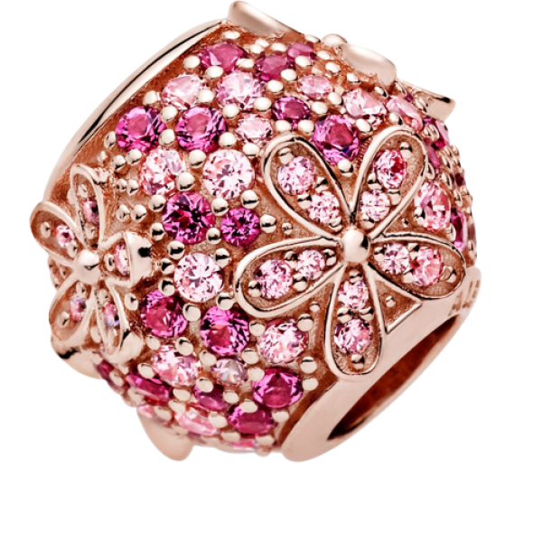 Charm Margaritas de Pavé Rosa