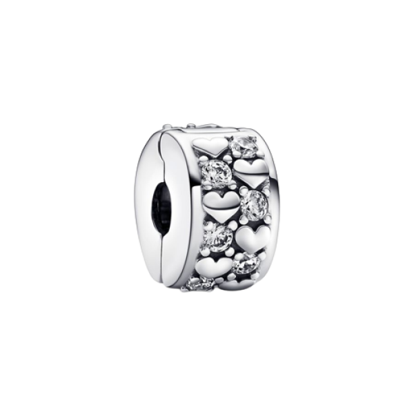 Charm Clip Infinite Hearts Sparkling